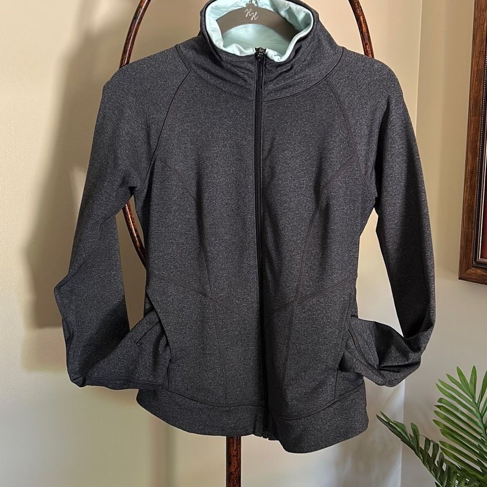 Lucy Gray Fitted Activewear Jacket - image 1